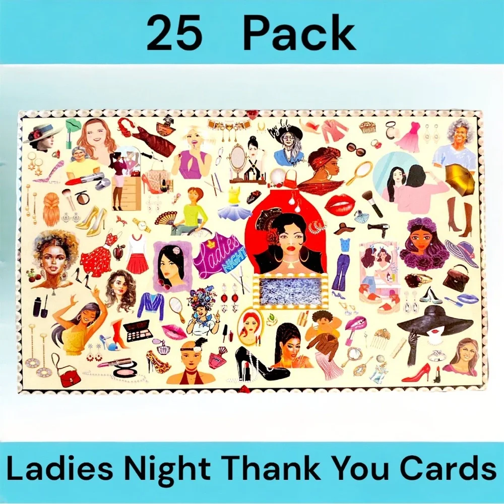 25 Pack 4X6 Ladies Night Cards Backside Blank PRICE IS FIRM